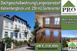 TOP Dachgeschosswohnung restauriert  und  eigenem Gartenanteil  mit  Kahlenberg-Blick in Langenzersdorf