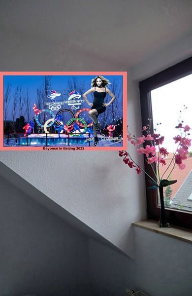 Beyoncé in Peking! Signierte Wanddekoration. Beyoncé Souvenir. Geschenkidee! Wandbild für Wohnraum, Küche, Bad, Schlafzimmer! Import. NEU! 75x50 cm.