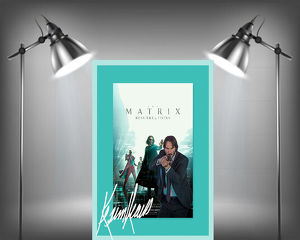 Keanu Reeves signierte Wanddeko. "The Matrix Resurrections" Neues Filmplakat aus USA. XXL 75x50 cm. Hollywood, Souvenir, Geschenk.