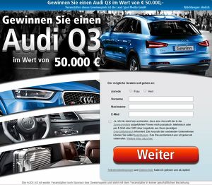 Audi Q3 Gewinnspiel