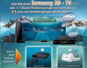 Samsung 3D TV und eine Bluray Heimkinoanlage