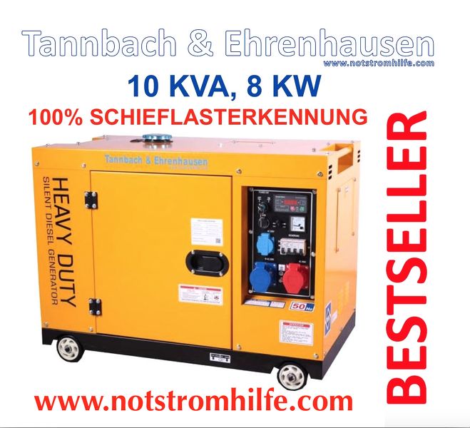 AKTION Diesel Notstromaggregat Tannbach & Ehrenhausen 10 KVA 8KW - grosse Aktion!