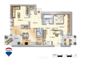 73m² Wohnung mit 2 Schlafzimmer Ehrenhausen