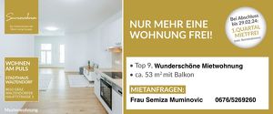 1. QUARTAL MIETFREI FÜR SCHNELLENTSCHLOSSENE !!! VILLA WALTENDORF - Wohnen am Puls ; 2 Zimmerwohnung mit Balkon, TOP 9 [GF,WH]