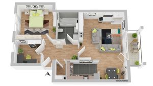 Top  ausgestattete 3 Zimmer Wohnung in Ruhelage