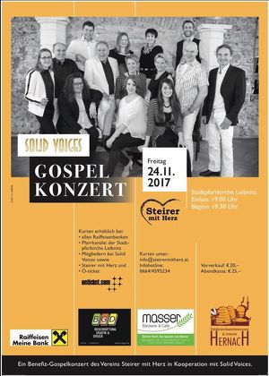 Gospelkonzert mit "Solid Voices" in Leibnitz