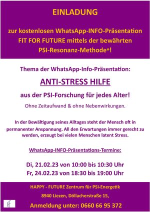 FIT FOR FUTURE WhatsApp Info Präsentation