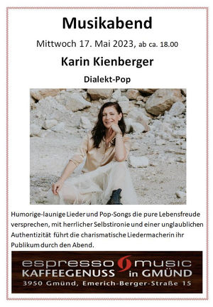 Musikabend, Dialekt-Pop mit Karin Kienberger