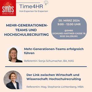 Time4HR: Mehr-Generationen-Teams und Hochschulrecruiting
