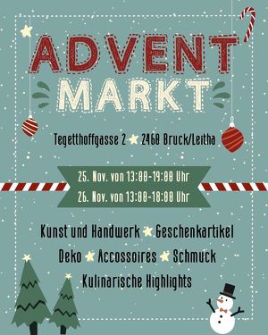 Adventmarkt von Ullikat im Wittmannhaus, Tegetthoffgasse 2 in Bruck an der Leitha
